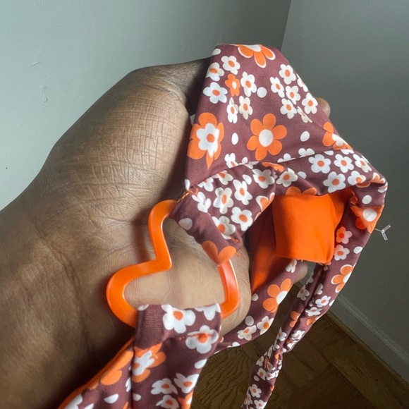 NWT Frankies Bikinis Eden Halter Bikini Top in Brown Buttercup XL - Picture 3 of 6